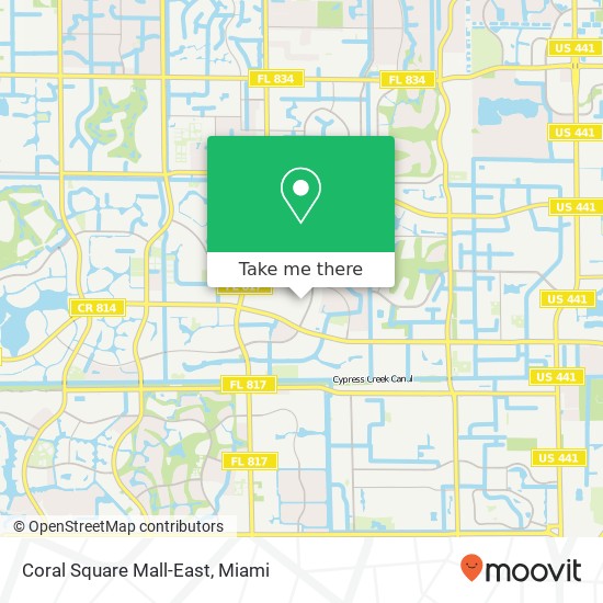Coral Square Mall-East map