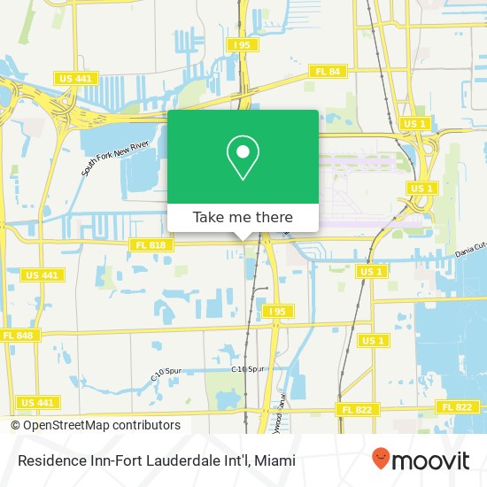 Mapa de Residence Inn-Fort Lauderdale Int'l