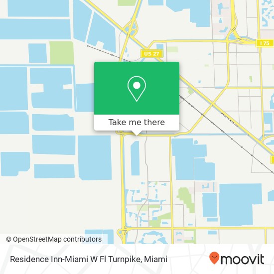 Mapa de Residence Inn-Miami W Fl Turnpike