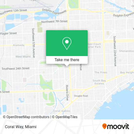 Coral Way map