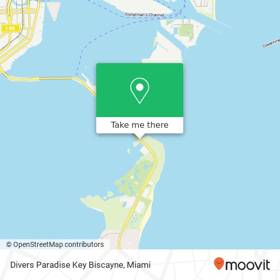 Mapa de Divers Paradise Key Biscayne