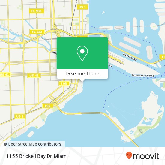 1155 Brickell Bay Dr map