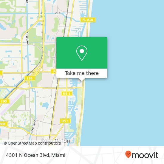 4301 N Ocean Blvd map