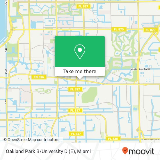 Oakland Park B / University D (E) map