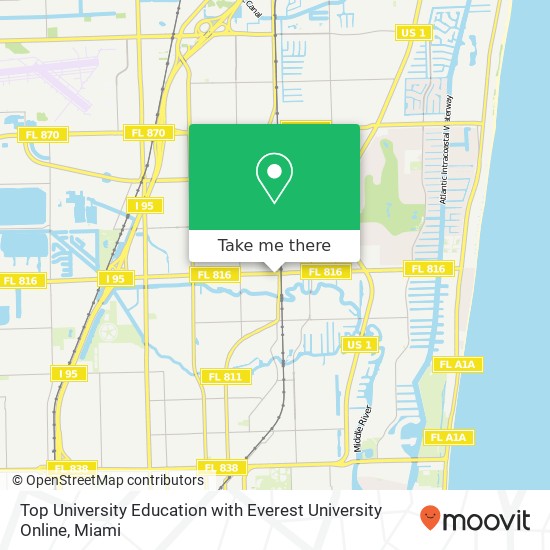 Mapa de Top University Education with Everest University Online
