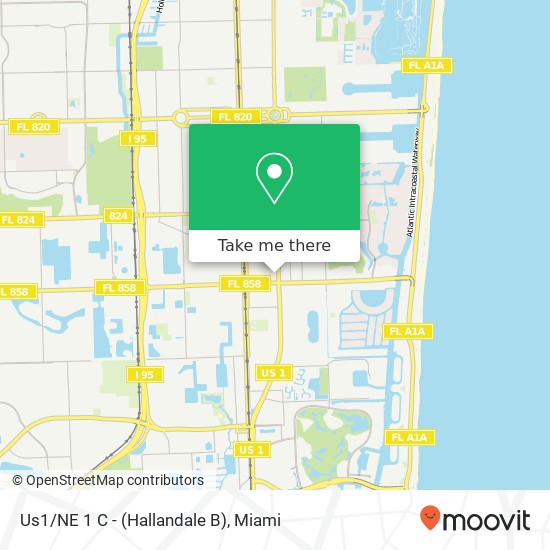 Mapa de Us1/NE 1 C - (Hallandale B)