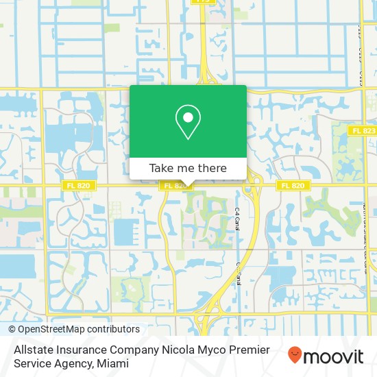 Mapa de Allstate Insurance Company Nicola Myco Premier Service Agency