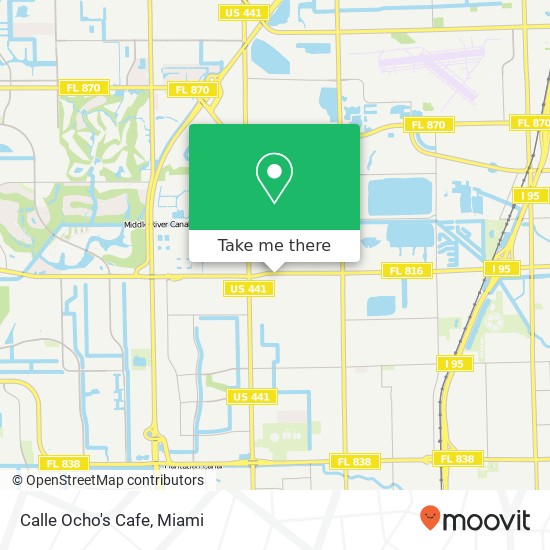 Mapa de Calle Ocho's Cafe