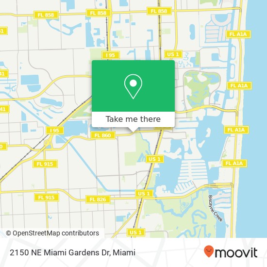 2150 NE Miami Gardens Dr map