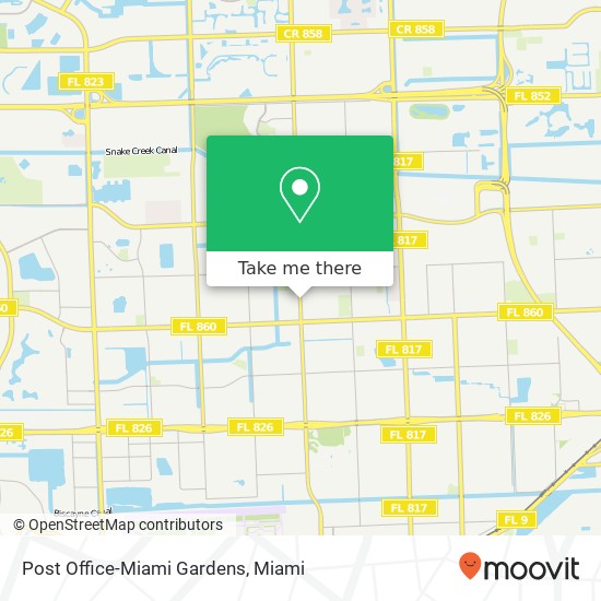 Post Office-Miami Gardens map
