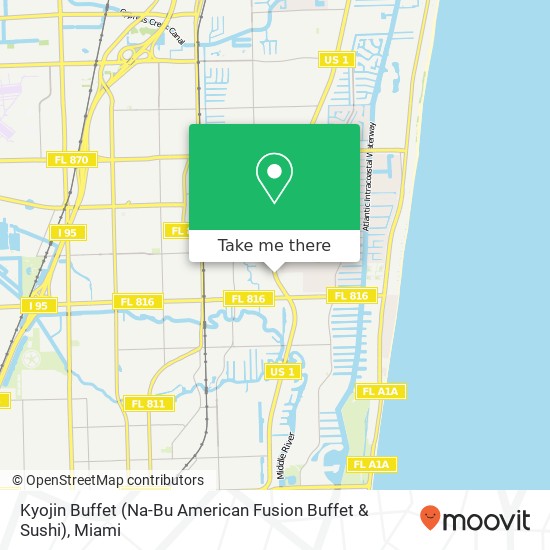 Mapa de Kyojin Buffet (Na-Bu American Fusion Buffet & Sushi)