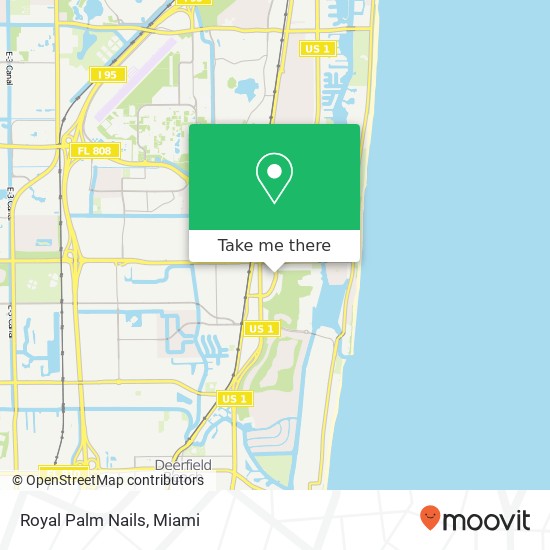 Royal Palm Nails map