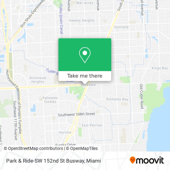 Mapa de Park & Ride-SW 152nd St Busway
