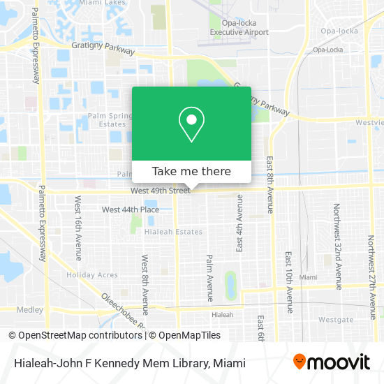 Mapa de Hialeah-John F Kennedy Mem Library