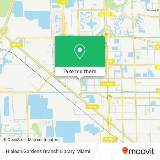 Mapa de Hialeah Gardens Branch Library