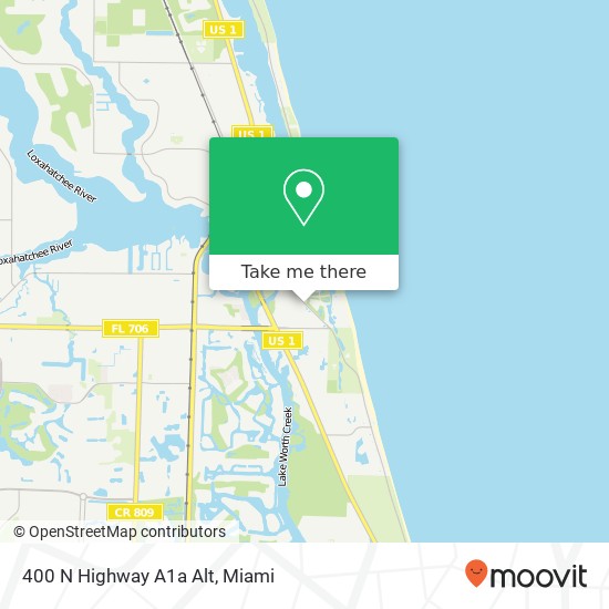 Mapa de 400 N Highway A1a Alt