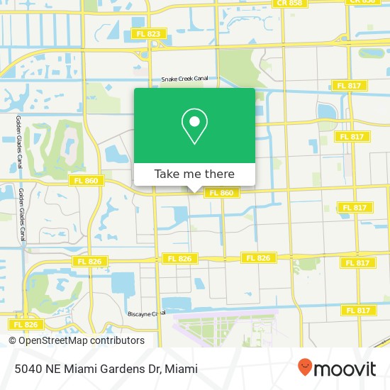 Mapa de 5040 NE Miami Gardens Dr