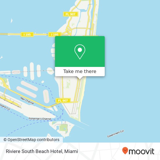 Riviere South Beach Hotel map