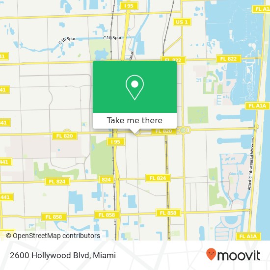 Mapa de 2600 Hollywood Blvd