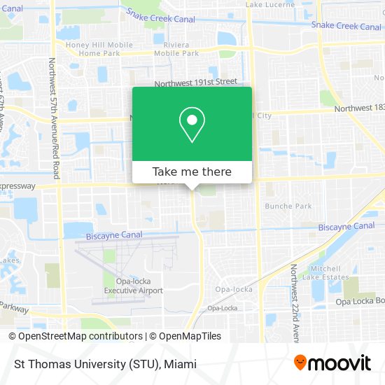 Mapa de St Thomas University (STU)