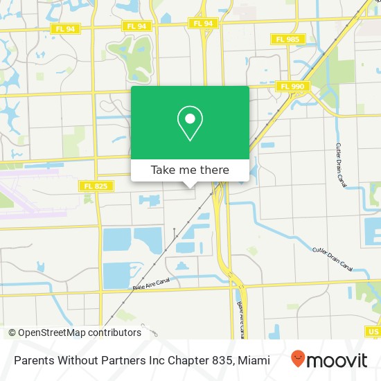 Parents Without Partners Inc Chapter 835 map