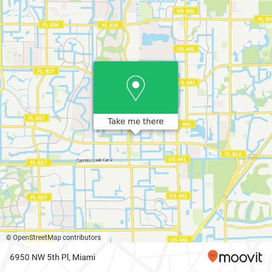 6950 NW 5th Pl map