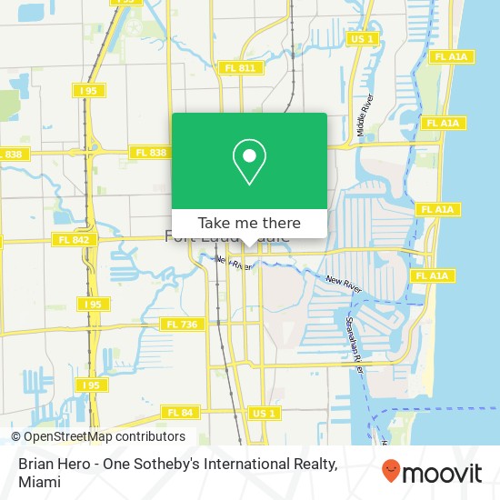 Mapa de Brian Hero - One Sotheby's International Realty