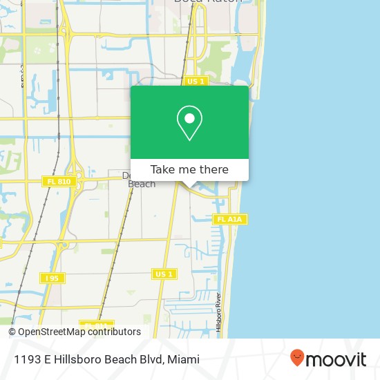 Mapa de 1193 E Hillsboro Beach Blvd