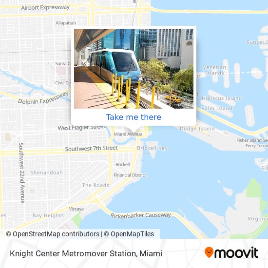 Knight Center Metromover Station map