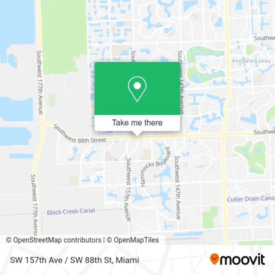 SW 157th Ave / SW 88th St map