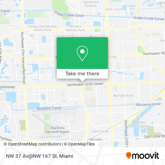 NW 37 Av@NW 167 St map