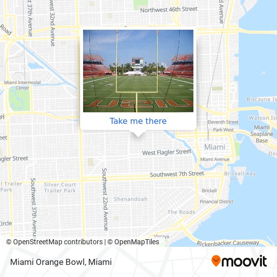 Miami Orange Bowl map