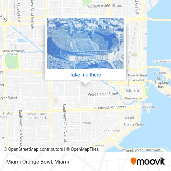 Miami Orange Bowl map