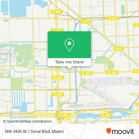 NW 36th St / Doral Blvd map