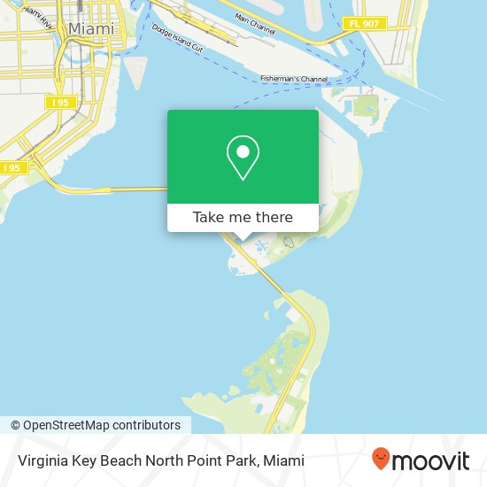 Mapa de Virginia Key Beach North Point Park