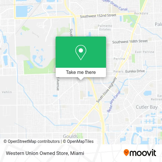 Western Union Owned Store map