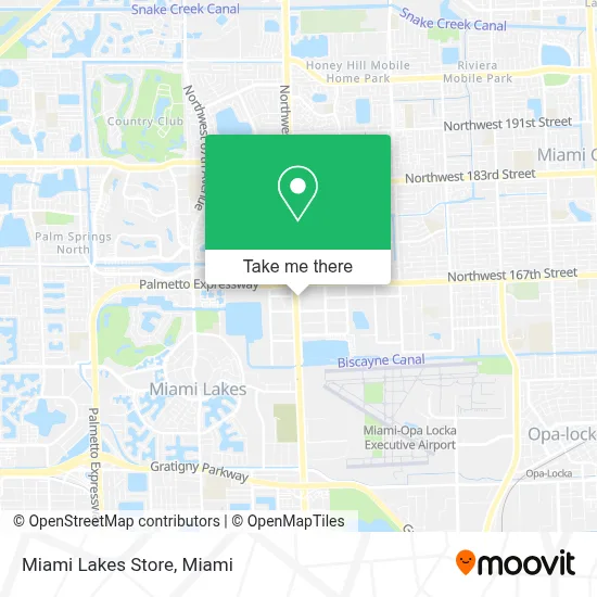 Miami Lakes Store map