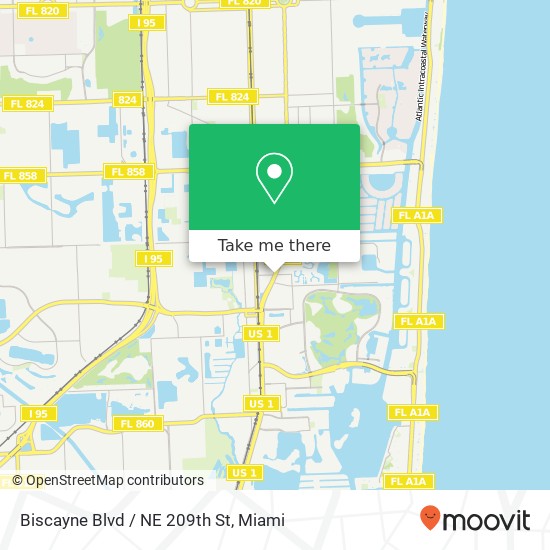 Biscayne Blvd / NE 209th St map