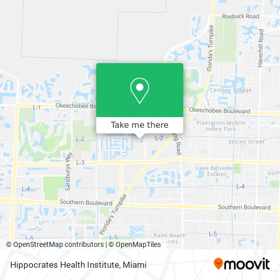 Hippocrates Health Institute map