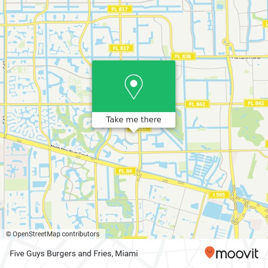 Mapa de Five Guys Burgers and Fries