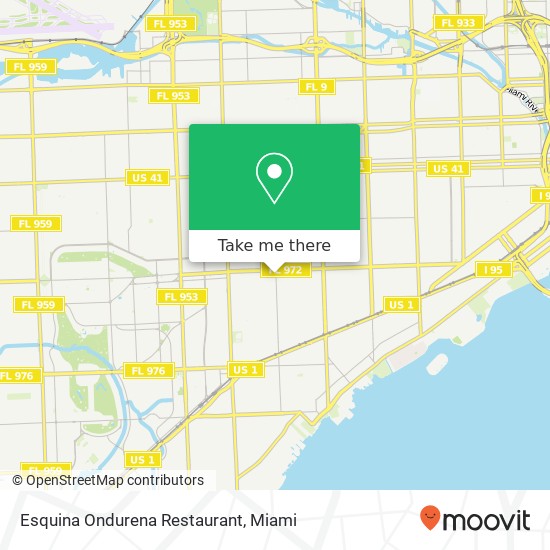 Esquina Ondurena Restaurant map