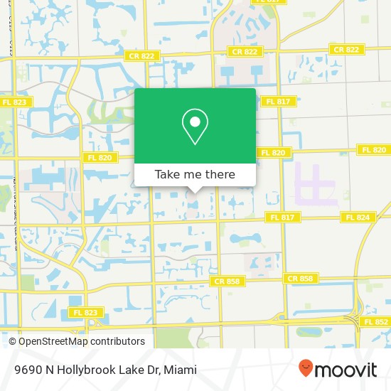 9690 N Hollybrook Lake Dr map