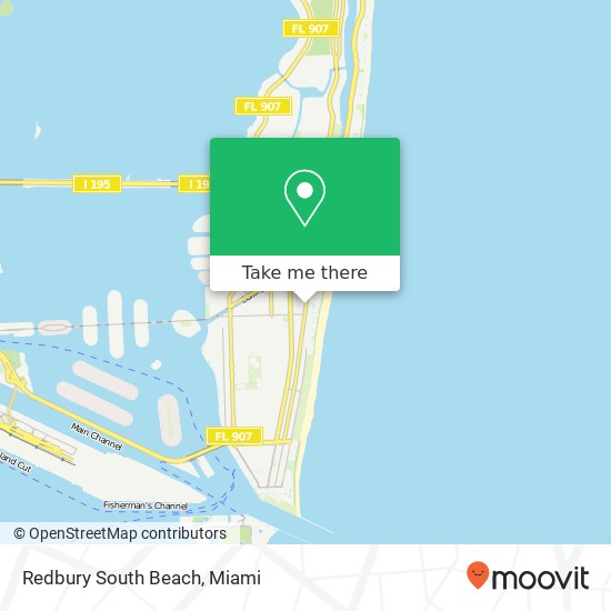 Mapa de Redbury South Beach