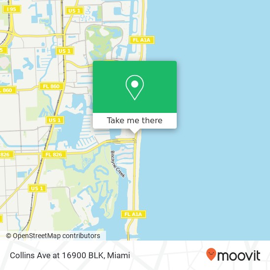 Collins Ave at 16900 BLK map