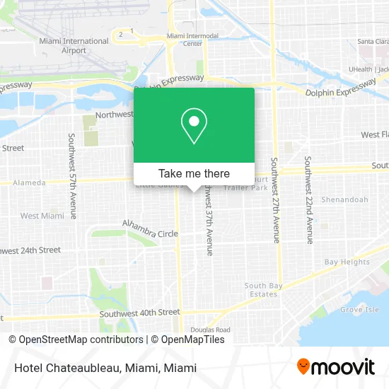 Hotel Chateaubleau, Miami map