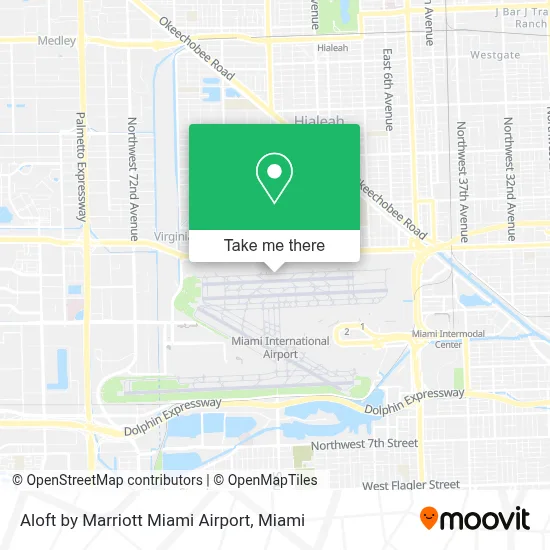 Aloft by Marriott Miami Airport map