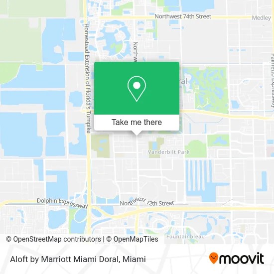 Aloft by Marriott Miami Doral map