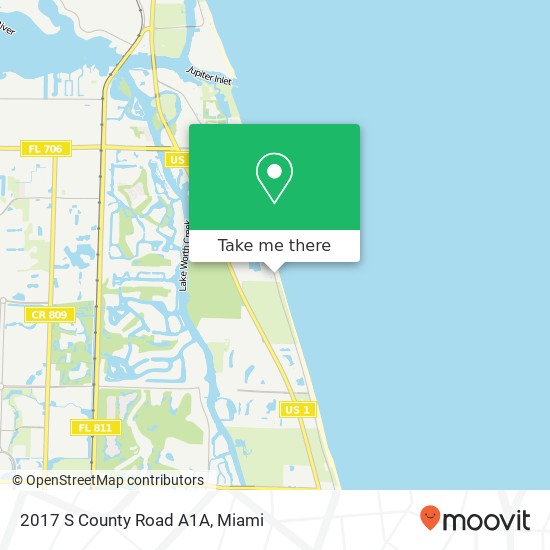 2017 S County Road A1A map