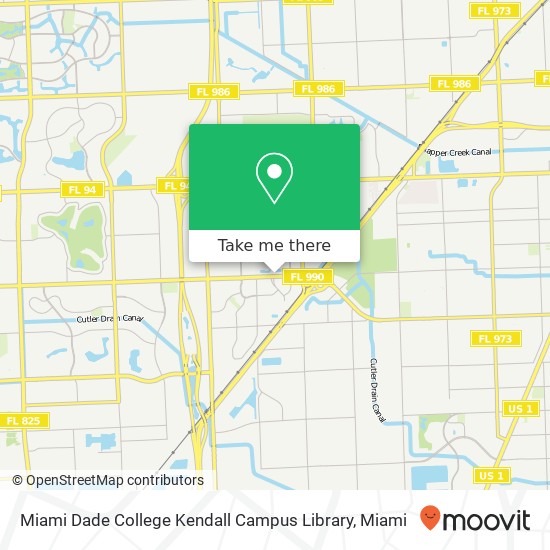 Mapa de Miami Dade College Kendall Campus Library