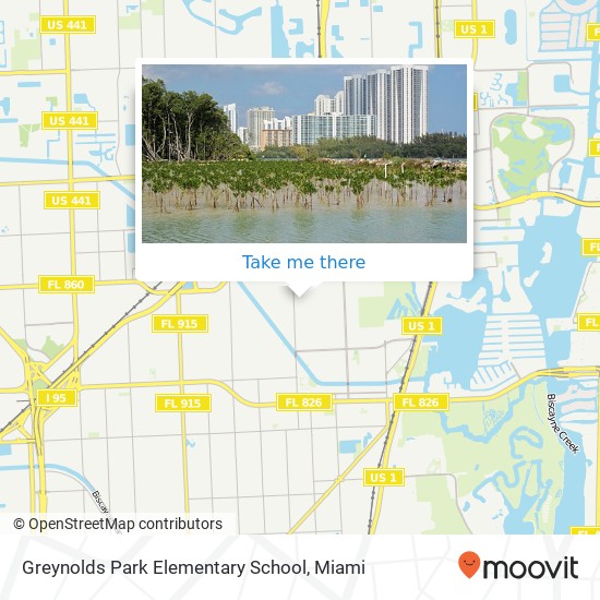 Mapa de Greynolds Park Elementary School